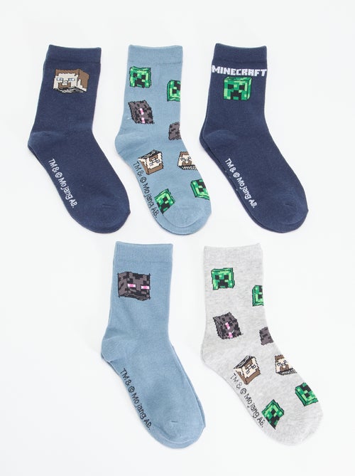 Set van 5 paar 'Minecraft' sokken - Kiabi