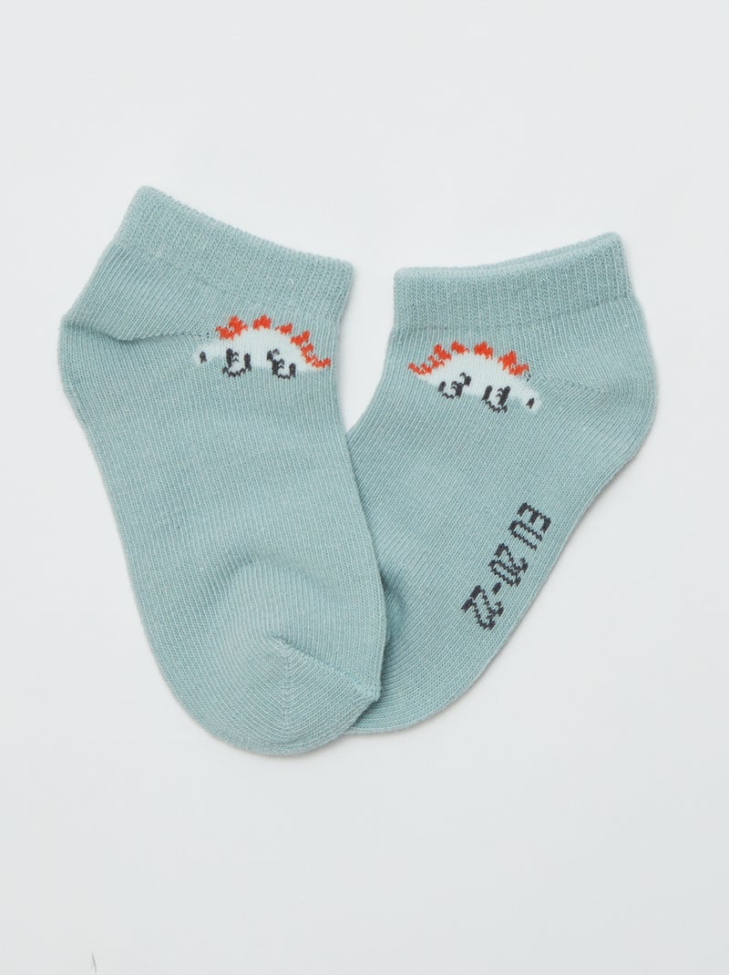 Set van 5 paar onzichtbare sokken GROEN - Kiabi