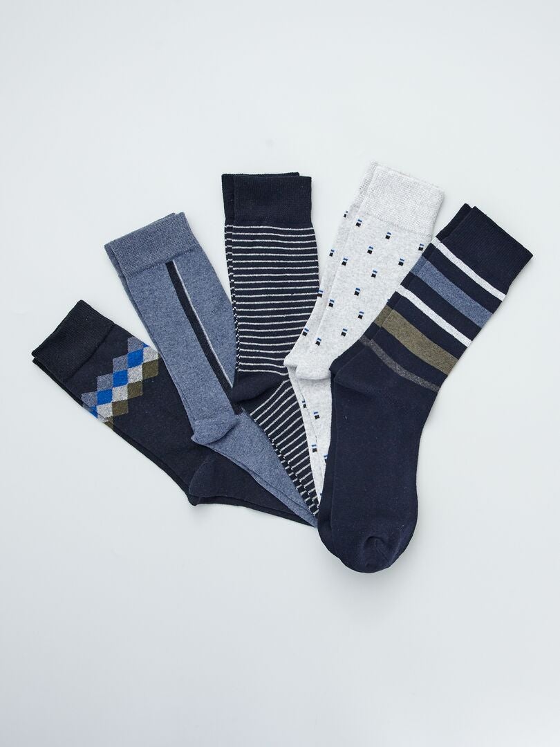 Set van 5 paar sokken BIEGE - Kiabi