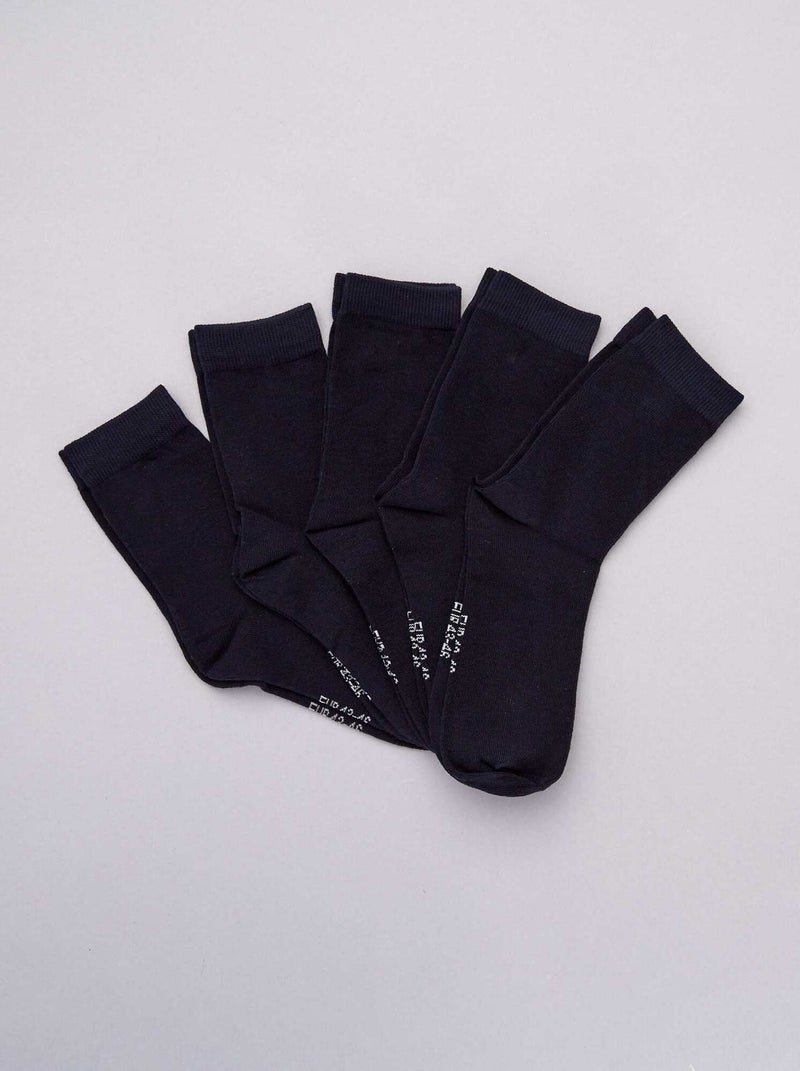 Set van 5 paar sokken BLAUW - Kiabi