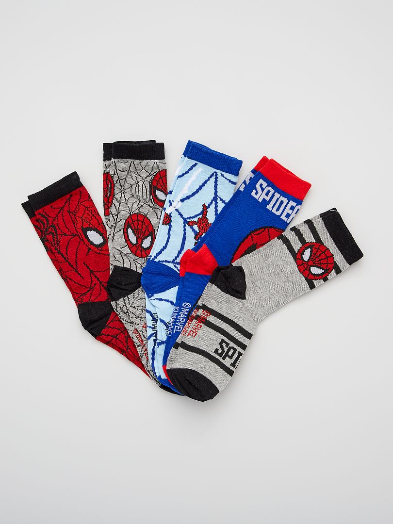 Set van 5 paar sokken 'Spider-Man' meerkleurig - Kiabi