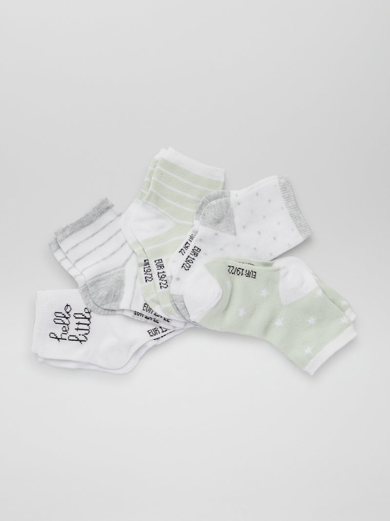Set van 5 paar sokken WIT - Kiabi