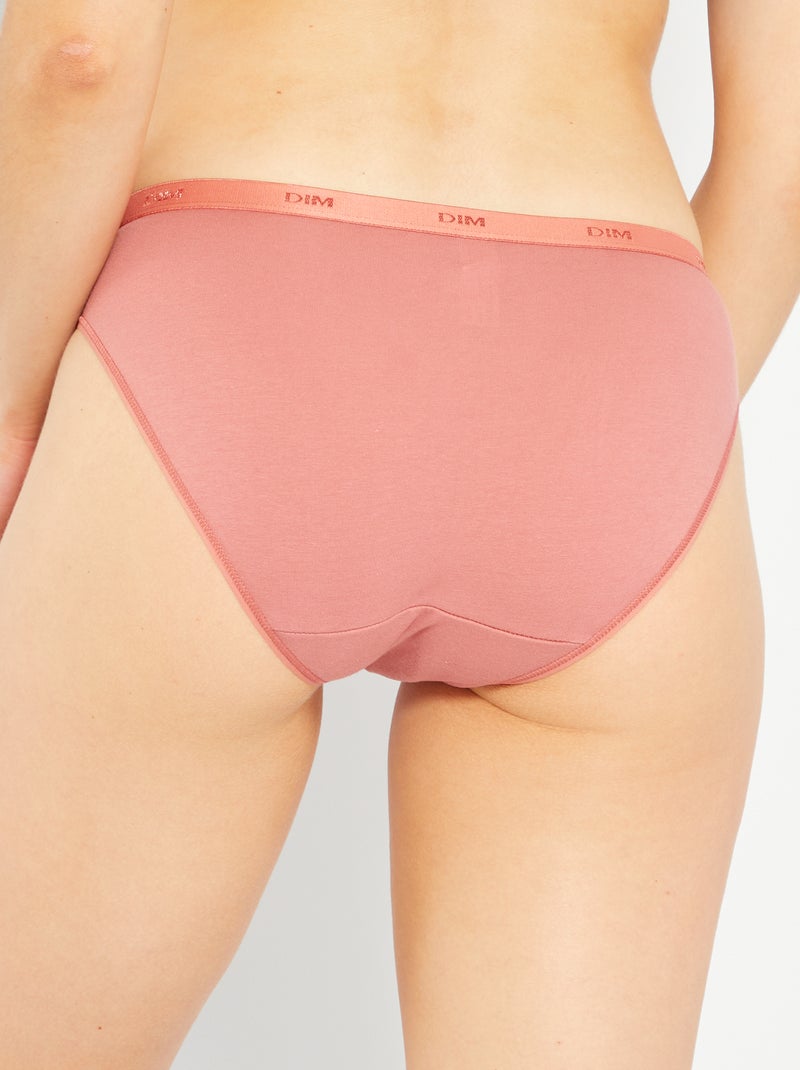 Set van 5 slipjes van stretch katoen 'Les Pockets' van 'DIM' Beige - Kiabi