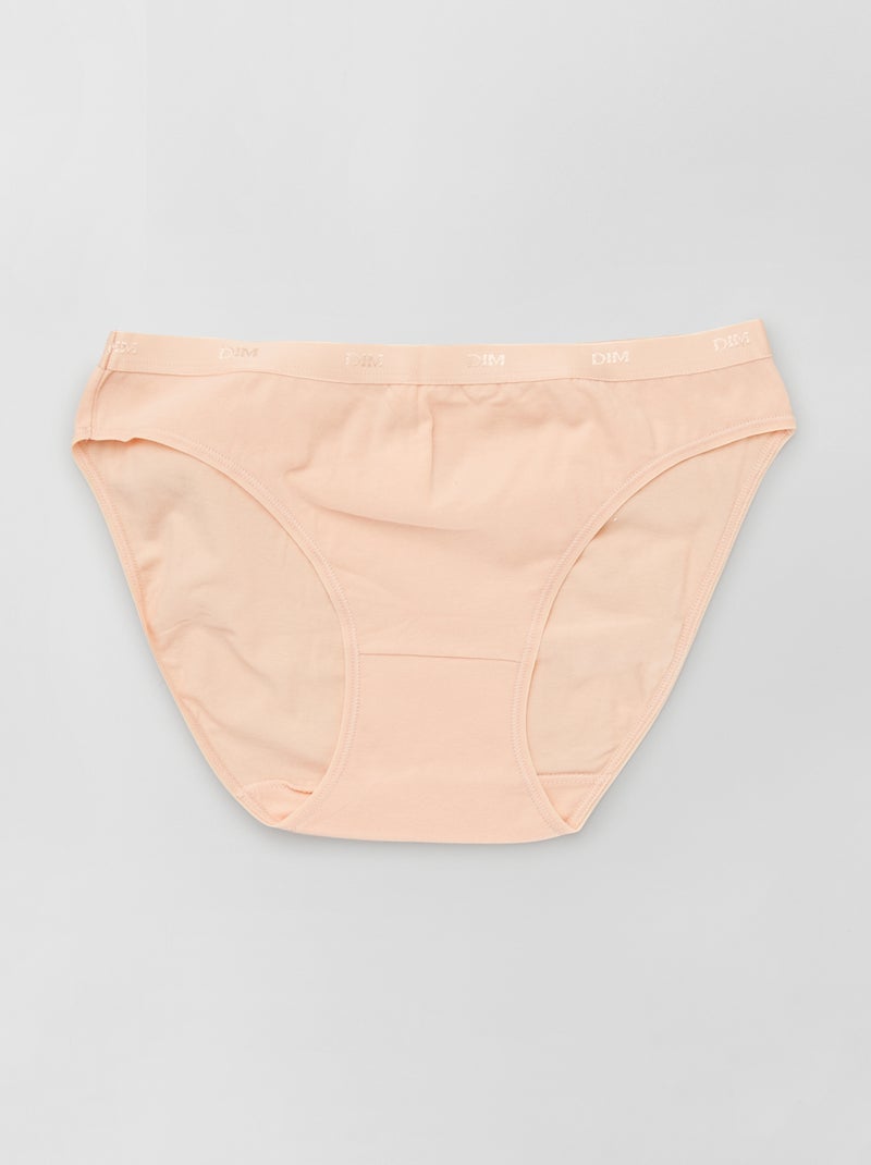 Set van 5 slipjes van stretch katoen 'Les Pockets' van 'DIM' Beige - Kiabi