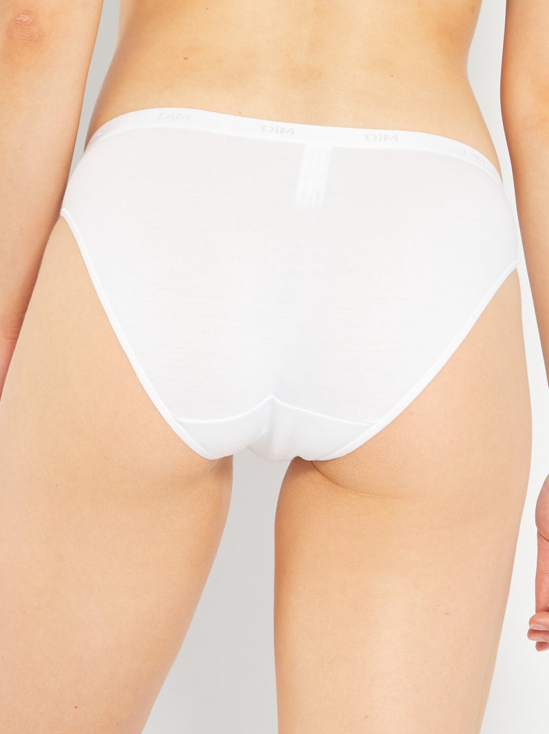 Set van 5 slipjes van stretch katoen 'Les Pockets' van 'DIM' Beige - Kiabi