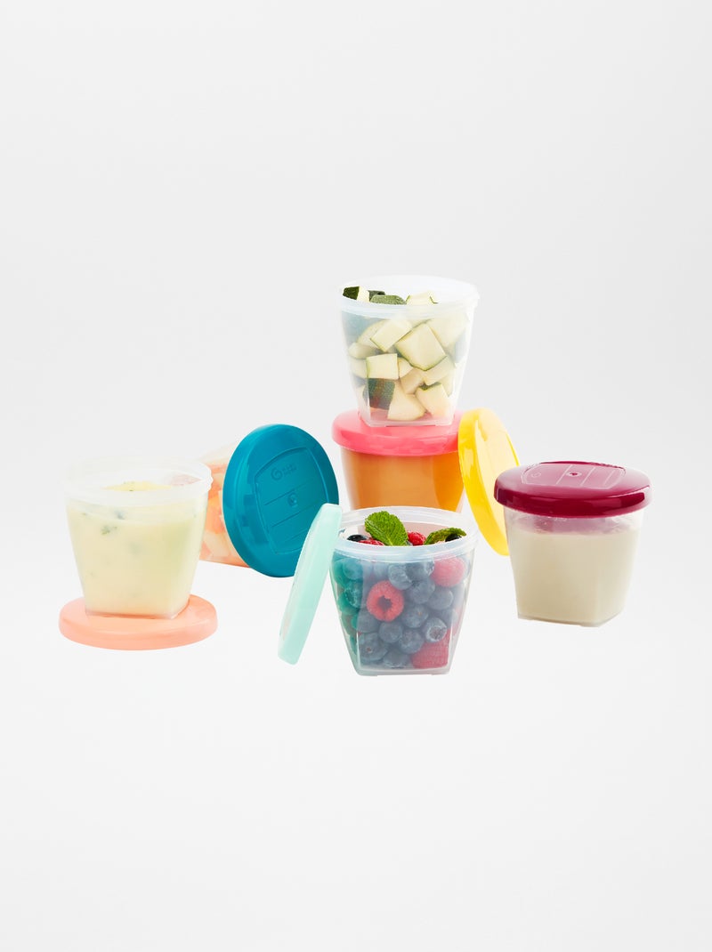 Set van 6 'Babybols'-bewaarpotjes | 'Babymoov' WIT - Kiabi