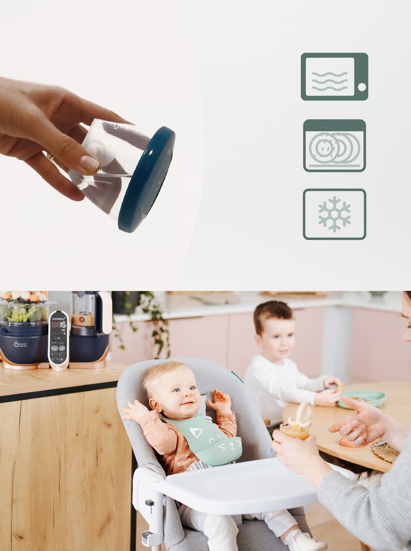 Set van 6 'Babybols'-bewaarpotjes | 'Babymoov' WIT - Kiabi