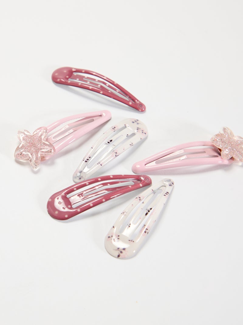 Set van 6 klikklakspelden Rose - Kiabi
