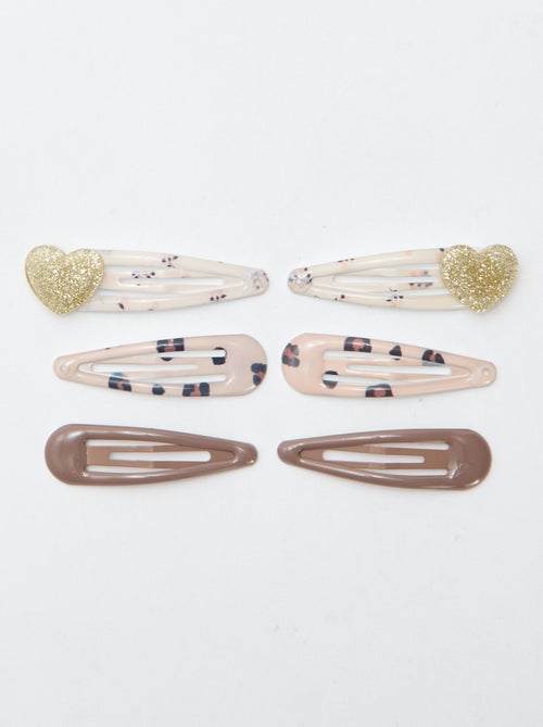 Set van 6 klikspeldjes - Kiabi