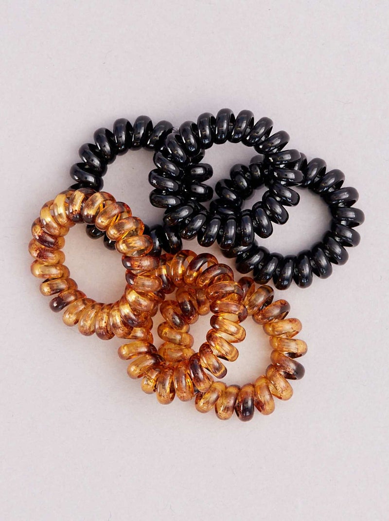 Set van 6 scrunchies BRUIN - Kiabi