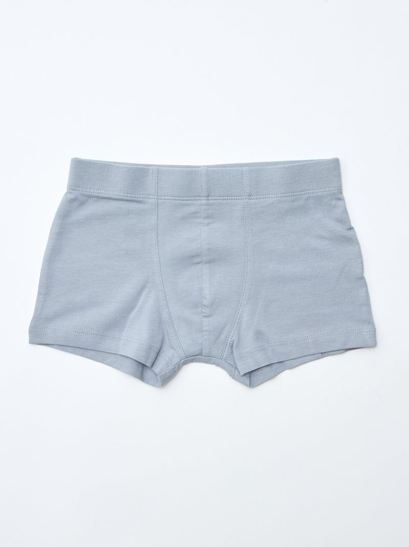 Set van 7 effen boxers voor heren Biege - Kiabi