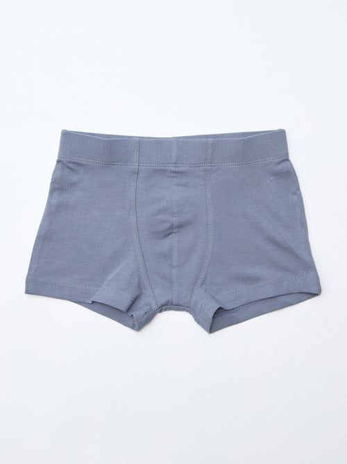 Set van 7 effen boxers voor heren - Kiabi