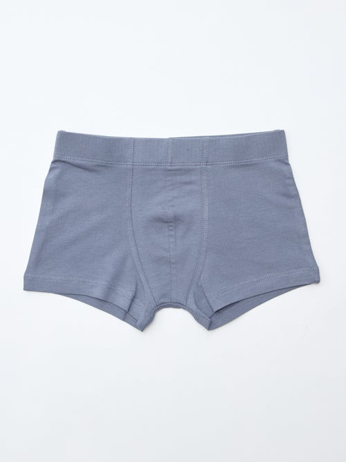 Set van 7 effen boxers voor heren - Kiabi