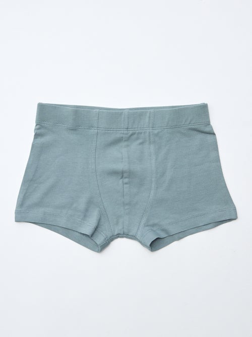 Set van 7 effen boxers voor heren - Kiabi