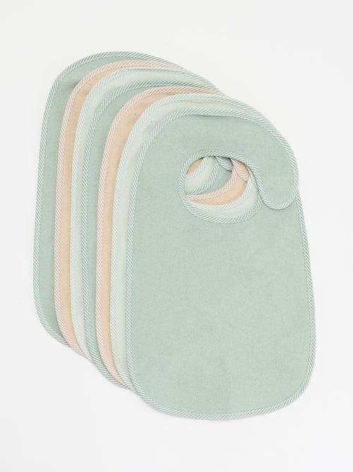 Set van 7 gevoerde slabbetjes van badstof - Kiabi Set van 7 gevoerde slabbetjes van badstof - Kiabi