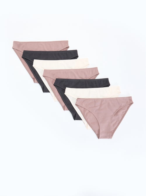 Set van 7 katoenen slips - Kiabi