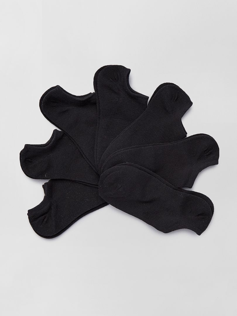 Set van 7 paar lage sokken zwart - Kiabi