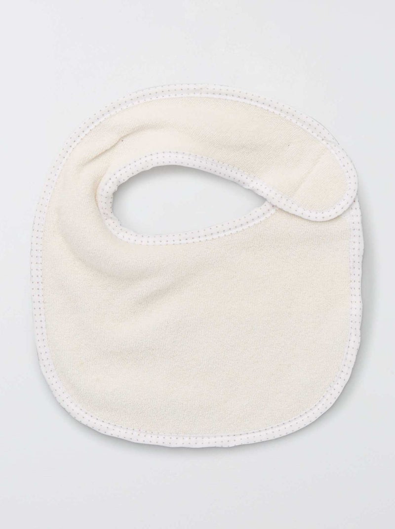 Set van 7 slabbetjes van badstof met klittenband BRUIN - Kiabi