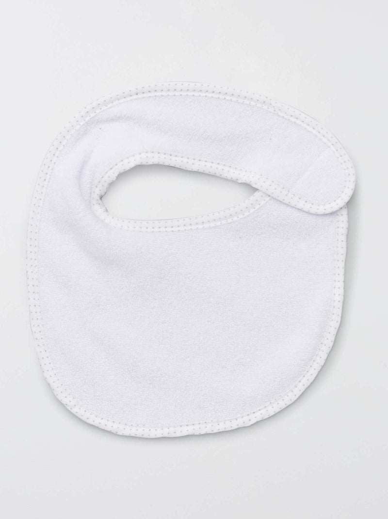 Set van 7 slabbetjes van badstof met klittenband BRUIN - Kiabi