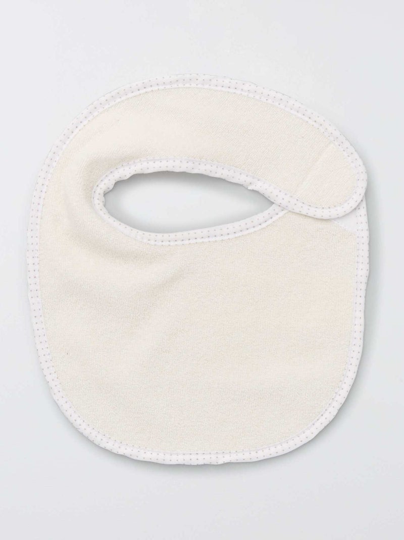 Set van 7 slabbetjes van badstof met klittenband BRUIN - Kiabi