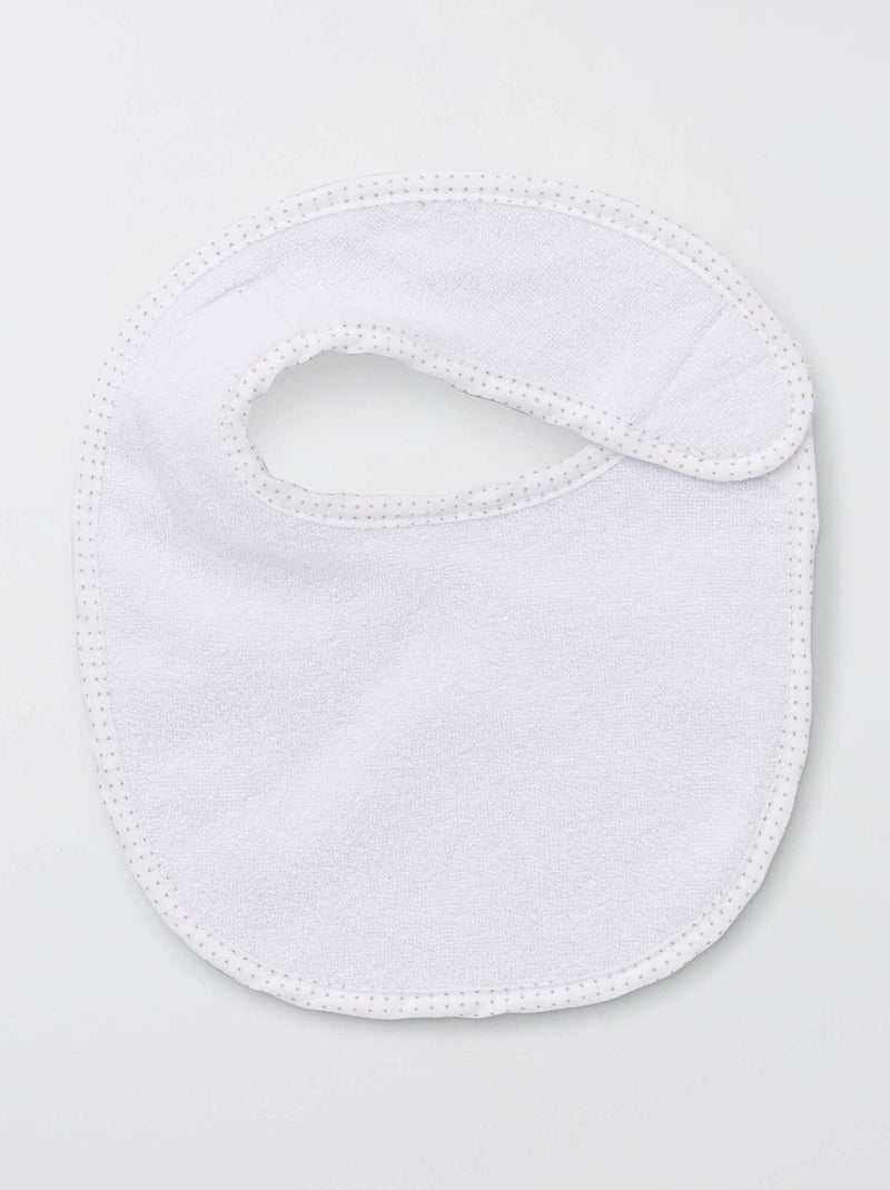 Set van 7 slabbetjes van badstof met klittenband BRUIN - Kiabi