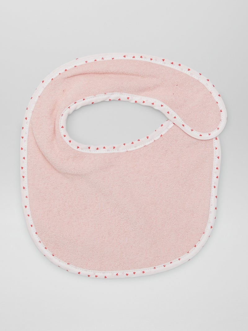 Set van 7 slabbetjes van badstof met klittenband WIT - Kiabi
