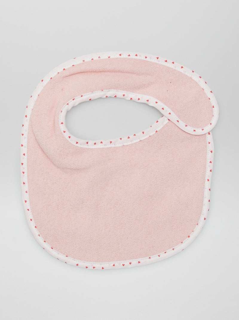Set van 7 slabbetjes van badstof met klittenband WIT - Kiabi