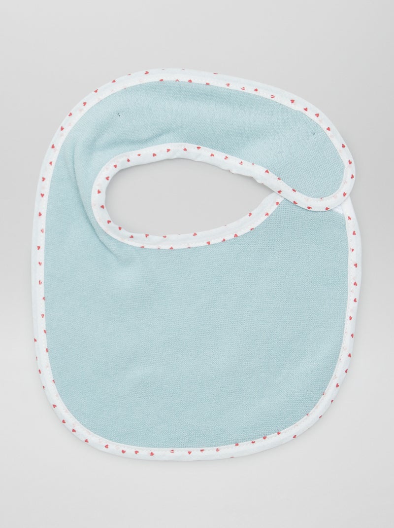 Set van 7 slabbetjes van badstof met klittenband WIT - Kiabi