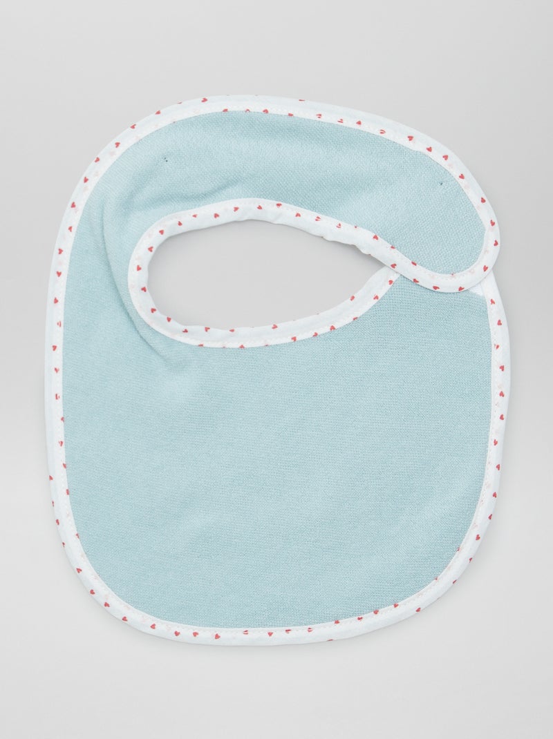 Set van 7 slabbetjes van badstof met klittenband WIT - Kiabi