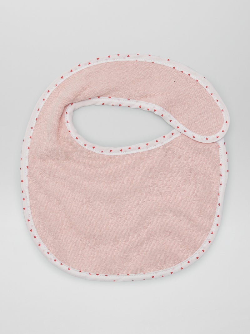 Set van 7 slabbetjes van badstof met klittenband WIT - Kiabi