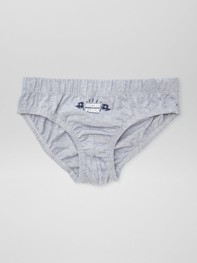 Set van 7 slips met print BLAUW - Kiabi