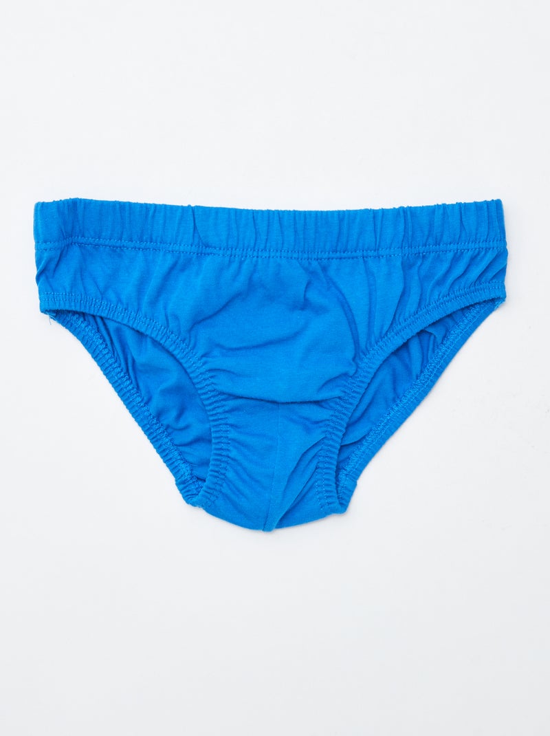 Set van 7 slips met print Blauw - Kiabi