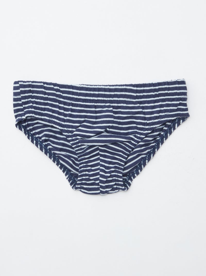 Set van 7 slips met print Blauw - Kiabi