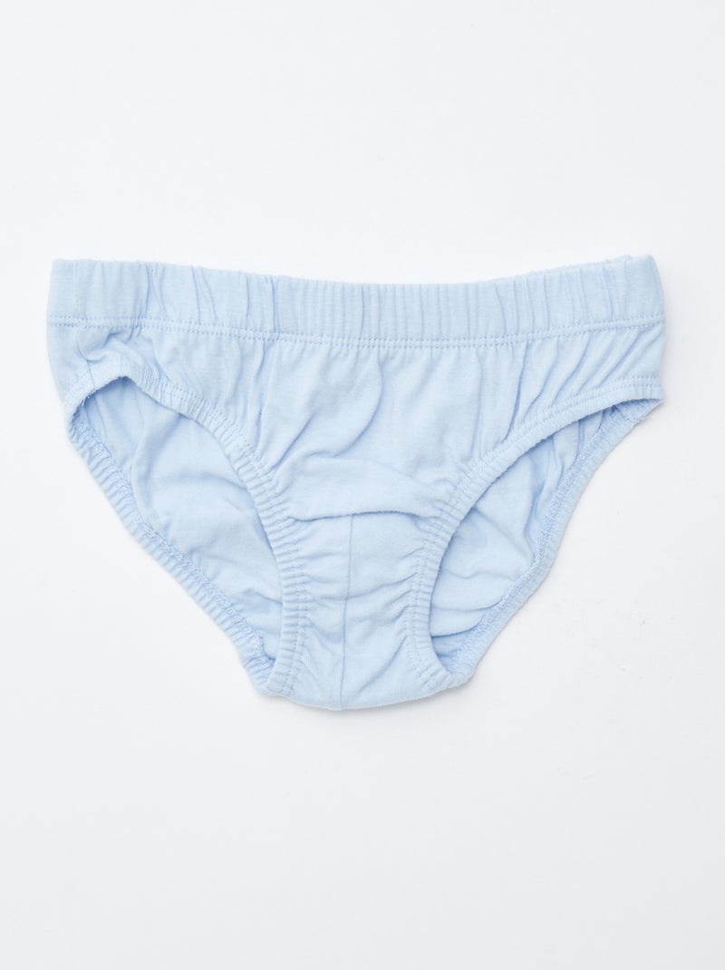 Set van 7 slips met print Blauw - Kiabi