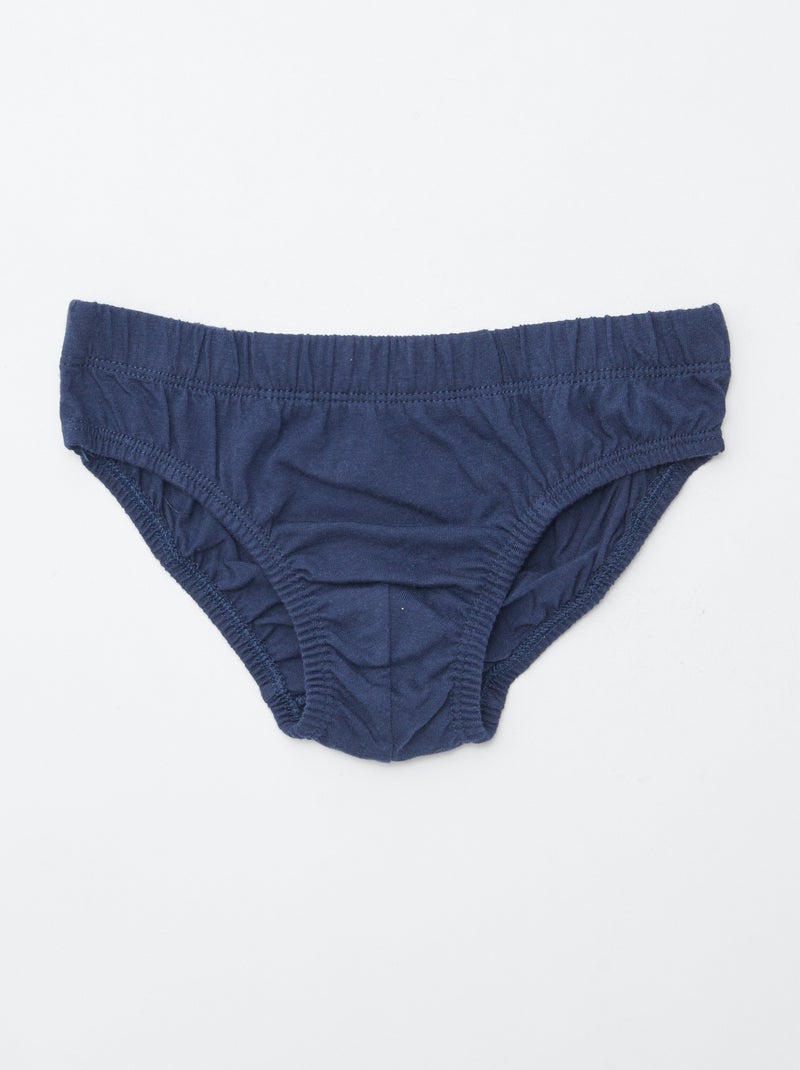 Set van 7 slips met print Blauw - Kiabi