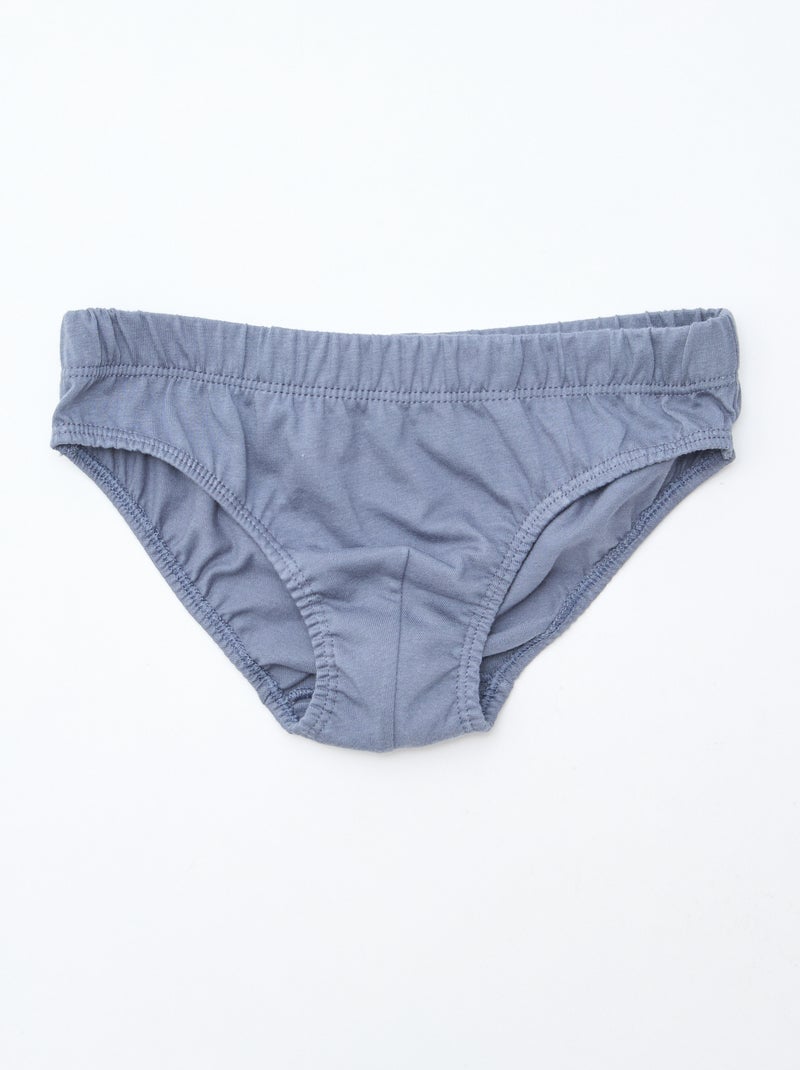 Set van 7 slips met print Grijs - Kiabi