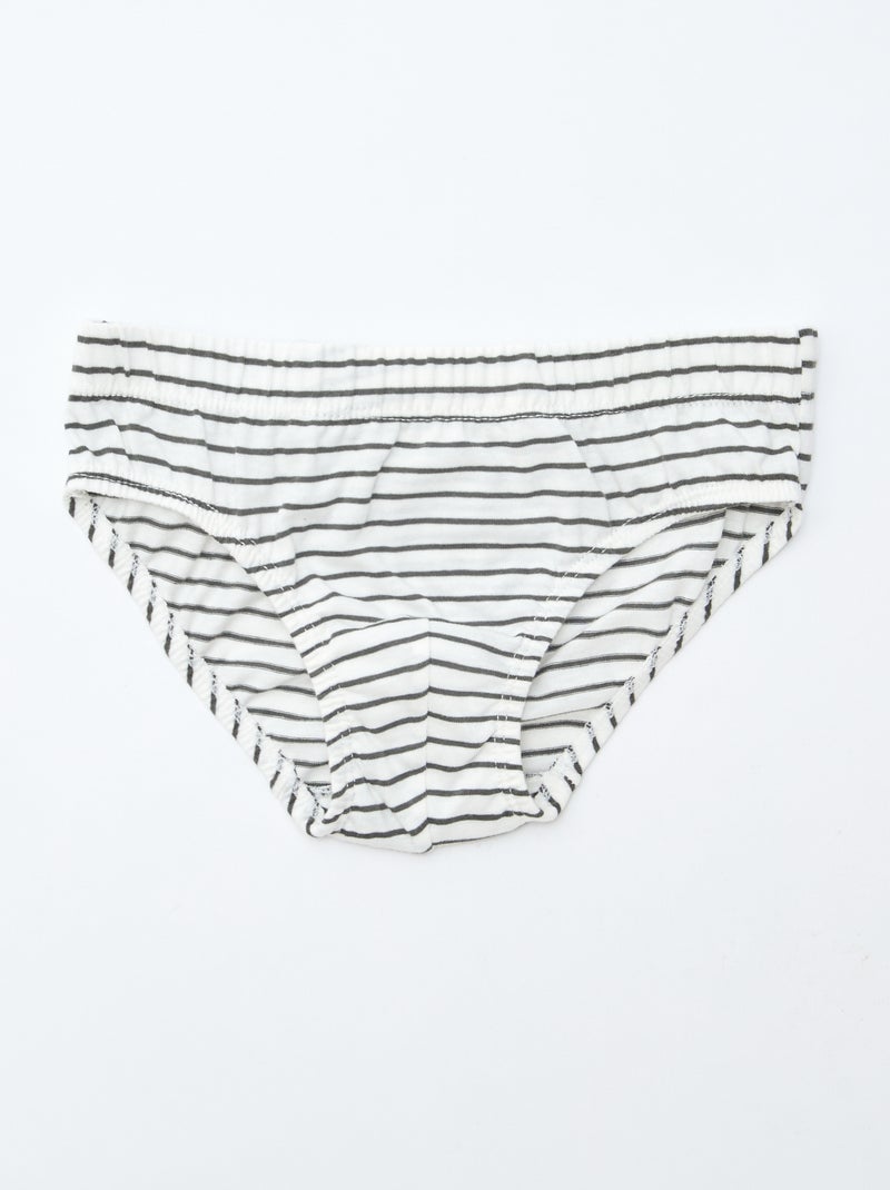 Set van 7 slips met print Grijs - Kiabi