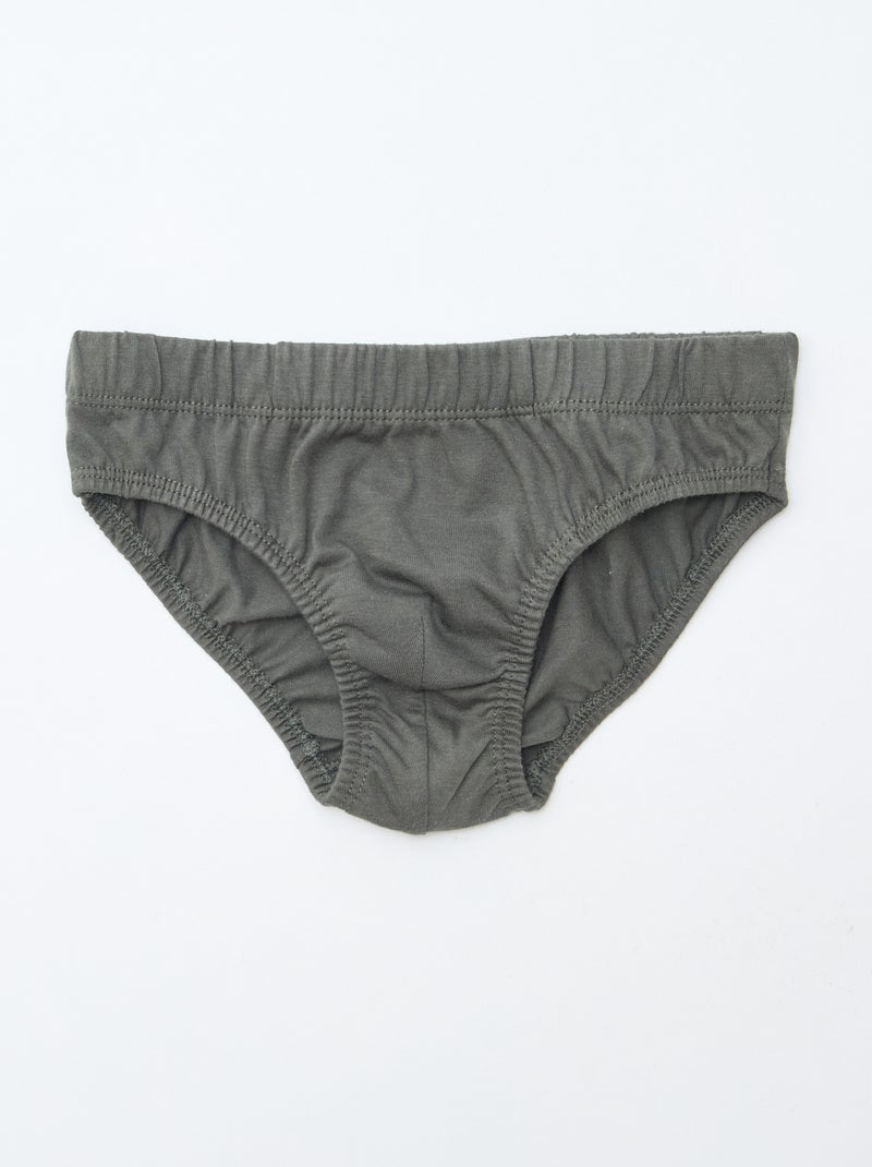 Set van 7 slips met print Grijs - Kiabi