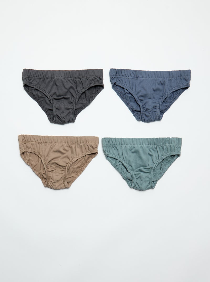 Set van 7 slips met print Grijs - Kiabi