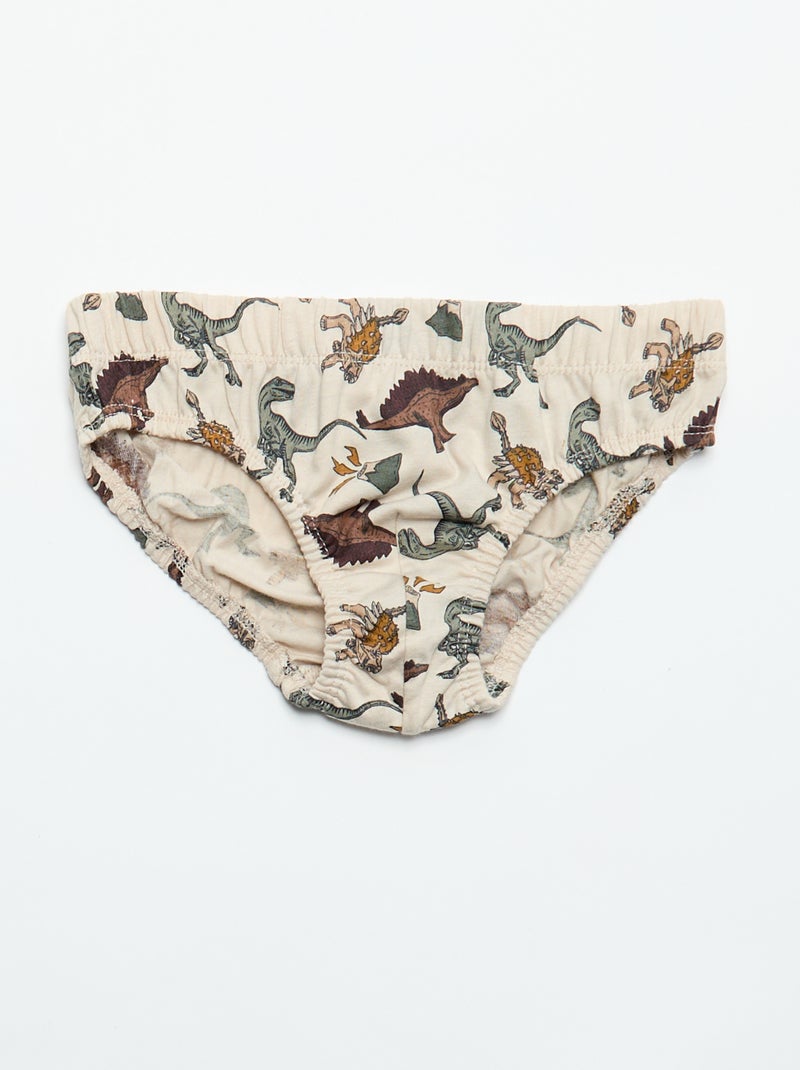 Set van 7 slips met print Kaki - Kiabi