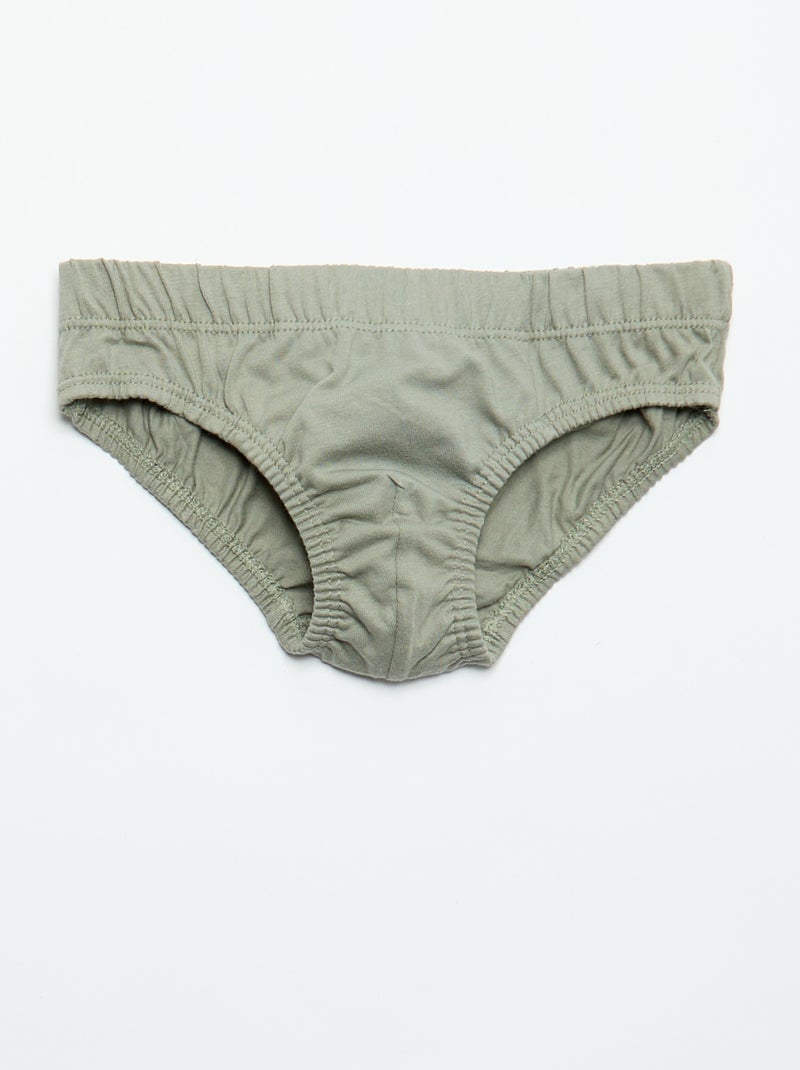 Set van 7 slips met print Kaki - Kiabi