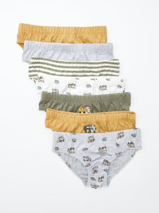Set van 7 slips met print
