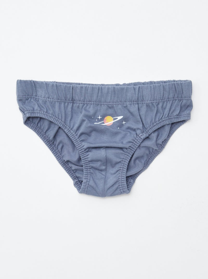 Set van 7 slips met print Wit - Kiabi
