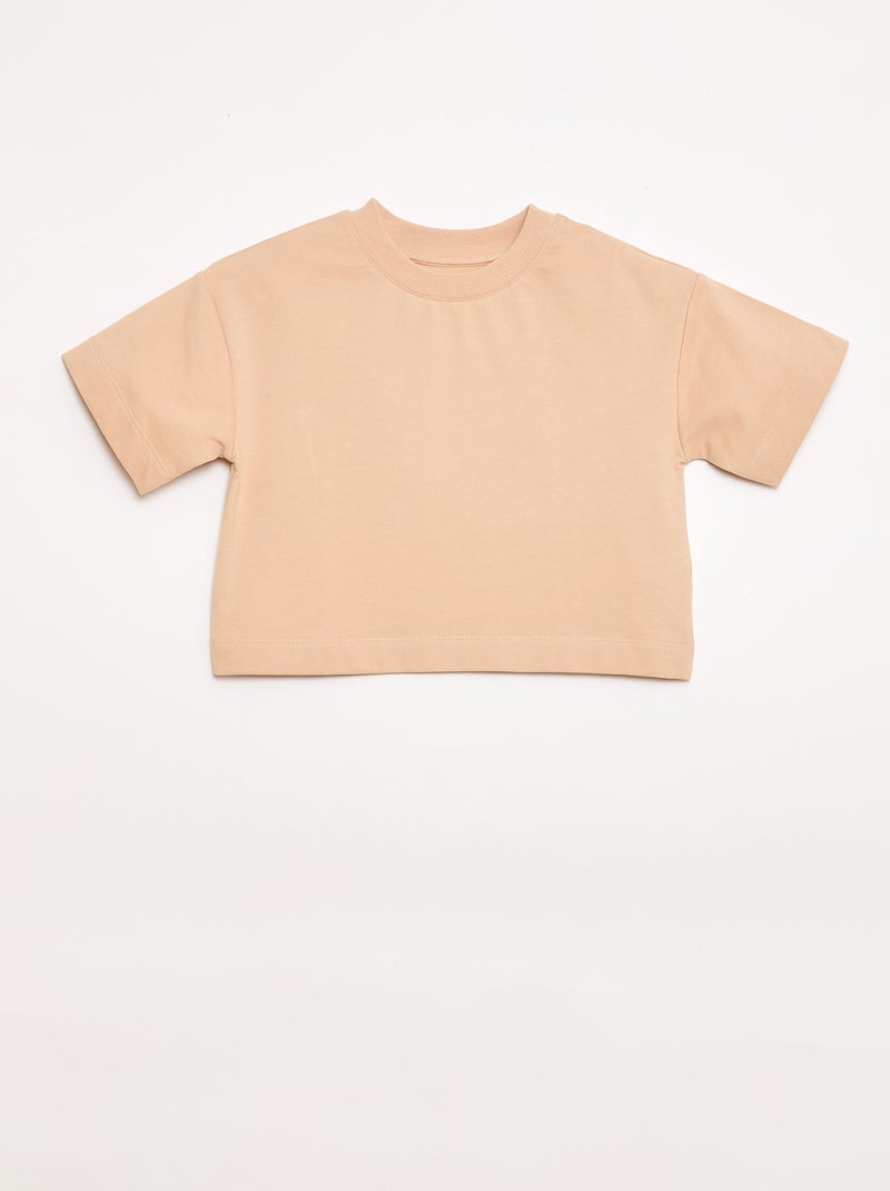 Set van jerseytricot T-shirt + sporttraining Biege - Kiabi