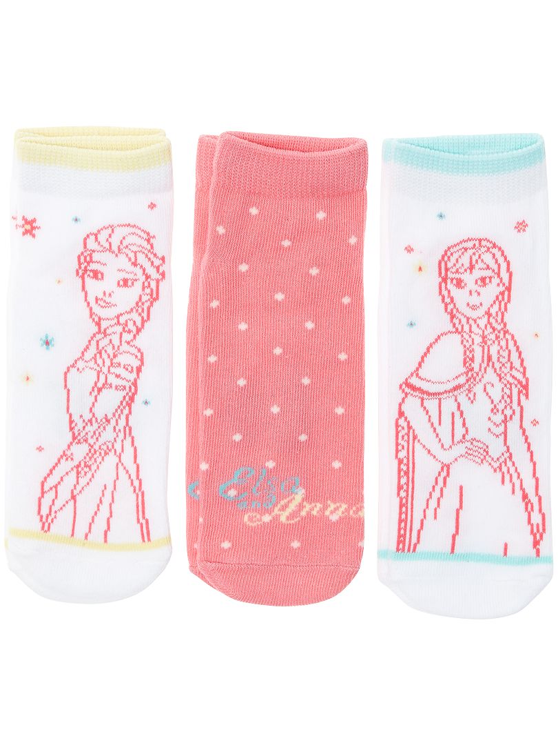 Set van lage sokken van 'Frozen' roze - Kiabi