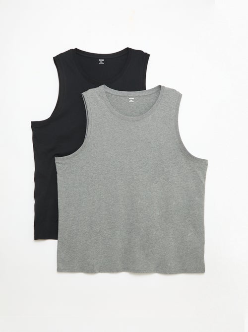 Set van mouwloze shirts van jerseytricot - Kiabi