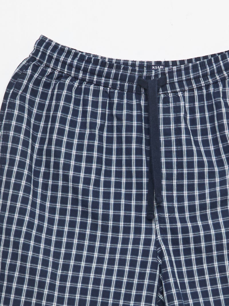 Set van nachtshorts met zakken - 2 stuks Blauw - Kiabi