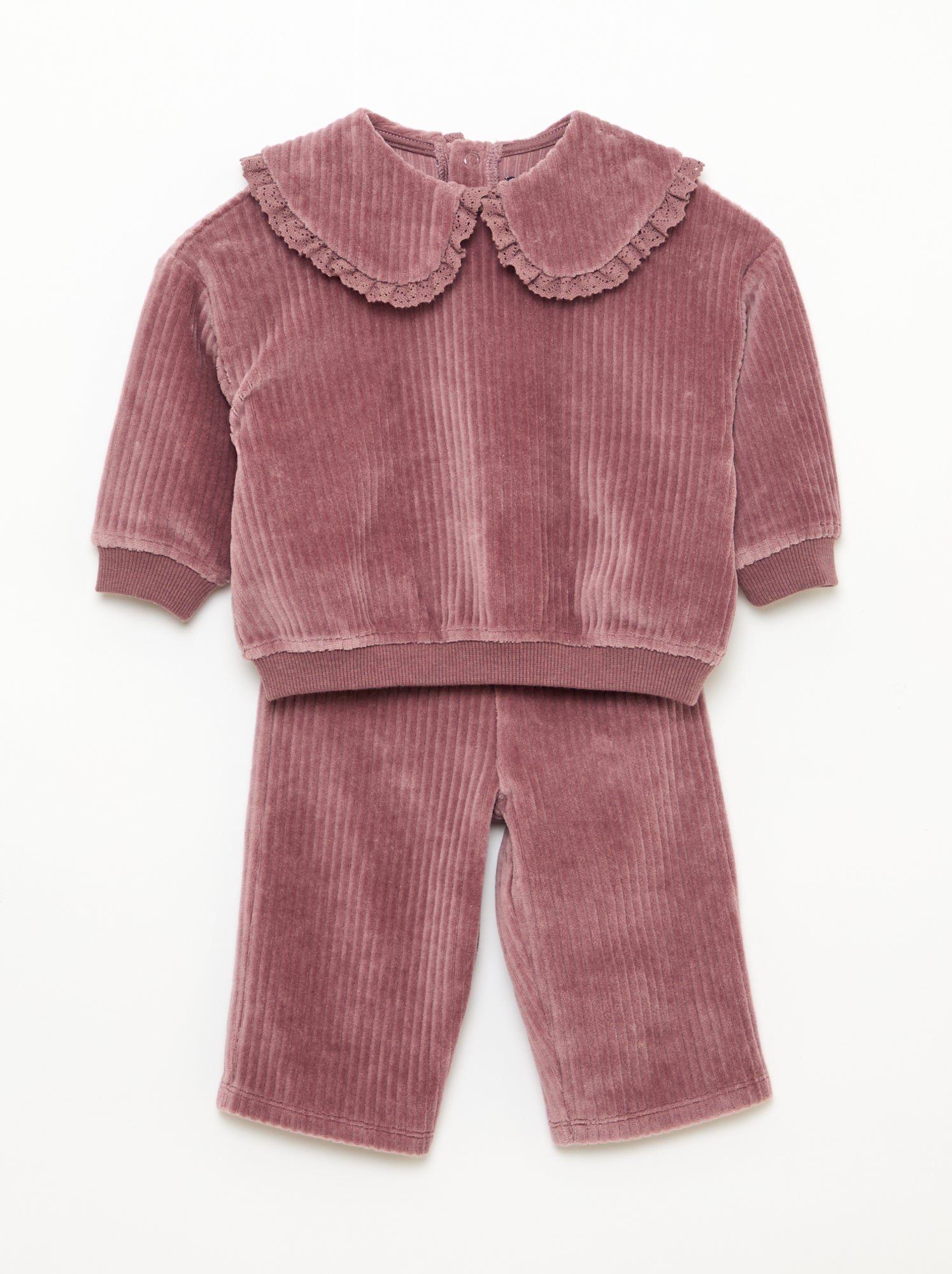 Set van sweater + broek van ribfluweel