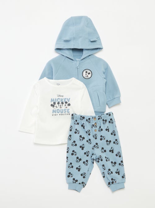 Setje - Broek + T-shirt + hoodie 'Mickey' - 3-delig - Kiabi