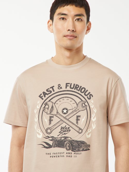 Setje - Korte pyjama - Short + T-shirt met Fast and Furious-print -  2-delig - Kiabi